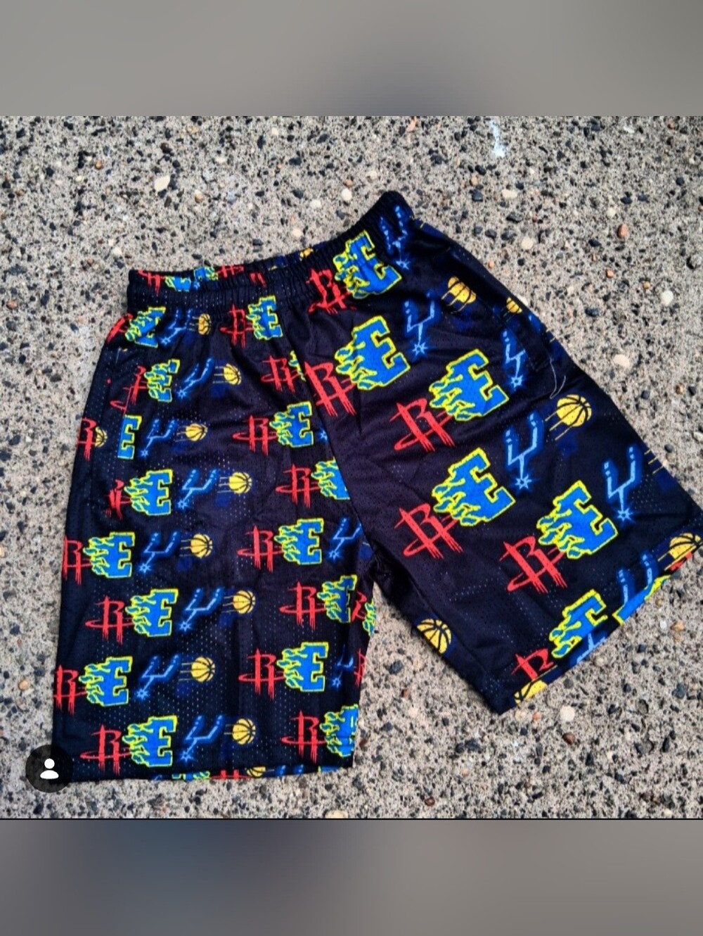 Men’s Athletic Shorts with Vibrant Multicolor Graphic